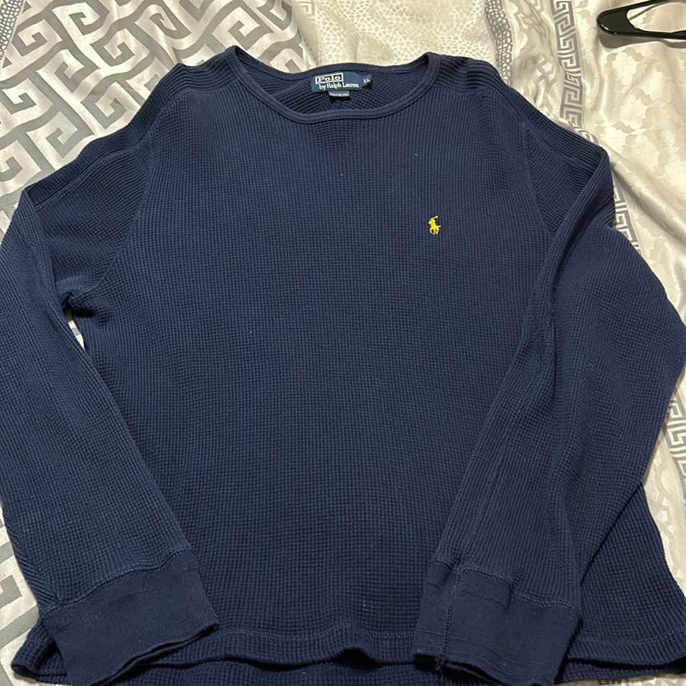 Polo Ralph Lauren xl waffle shirt navy